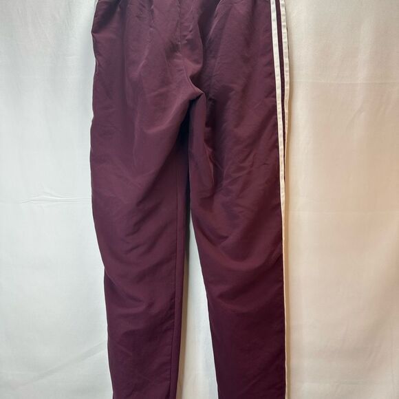Adidas Burgundy Joggers with Classic White Stripe Size M - Picture 3 of 10